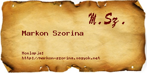 Markon Szorina névjegykártya